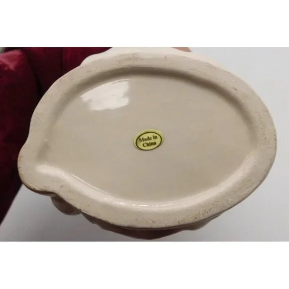 Ceramic Lady Head Vase Phone Telephone Girl Blonde Hair Planter 6" FLAW - Picture 6 of 7